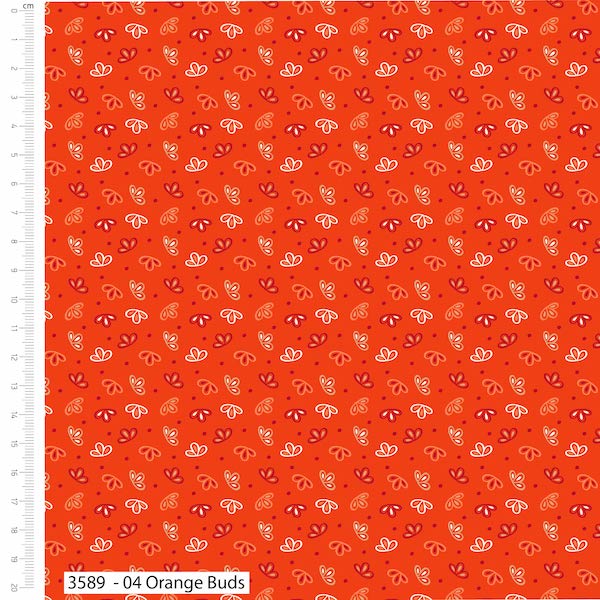 Paisley Cotton Prints Orange Buds - 3589